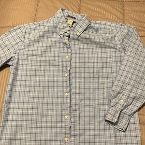 Old Navy Light Blue Plaid Shirt